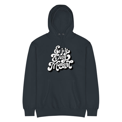 Enjoy every moments white | Unisex Premium Mid-Weight Hoodie | Lane Seven LS14001