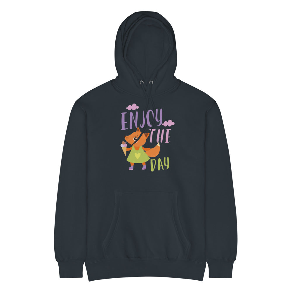 Orange fox - Ẹnoy the day | Unisex Premium Mid-Weight Hoodie | Lane Seven LS14001