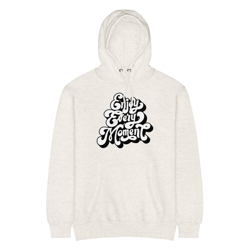 Enjoy every moments white | Unisex Premium Mid-Weight Hoodie | Lane Seven LS14001