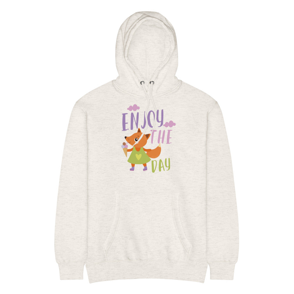Orange fox - Ẹnoy the day | Unisex Premium Mid-Weight Hoodie | Lane Seven LS14001