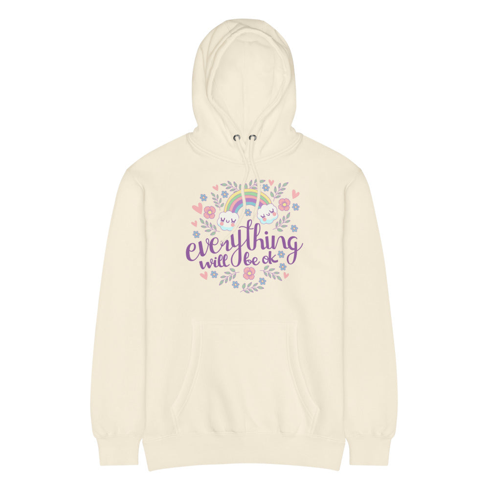 Rainbow - Everything will be ok | Unisex Premium Mid-Weight Hoodie | Lane Seven LS14001