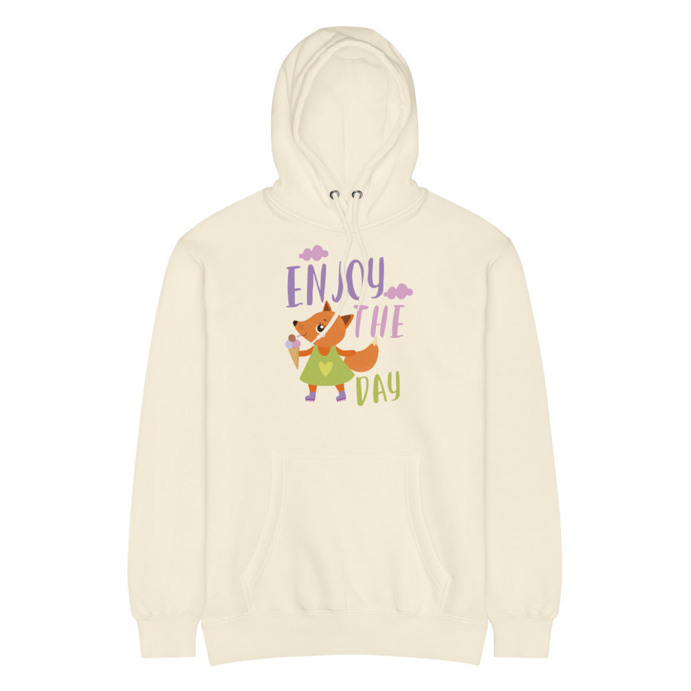 Orange fox - Ẹnoy the day | Unisex Premium Mid-Weight Hoodie | Lane Seven LS14001