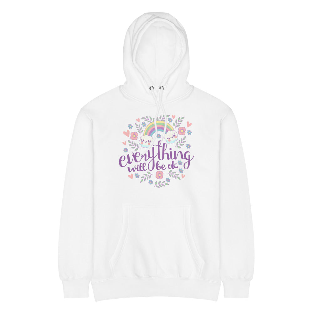 Rainbow - Everything will be ok | Unisex Premium Mid-Weight Hoodie | Lane Seven LS14001
