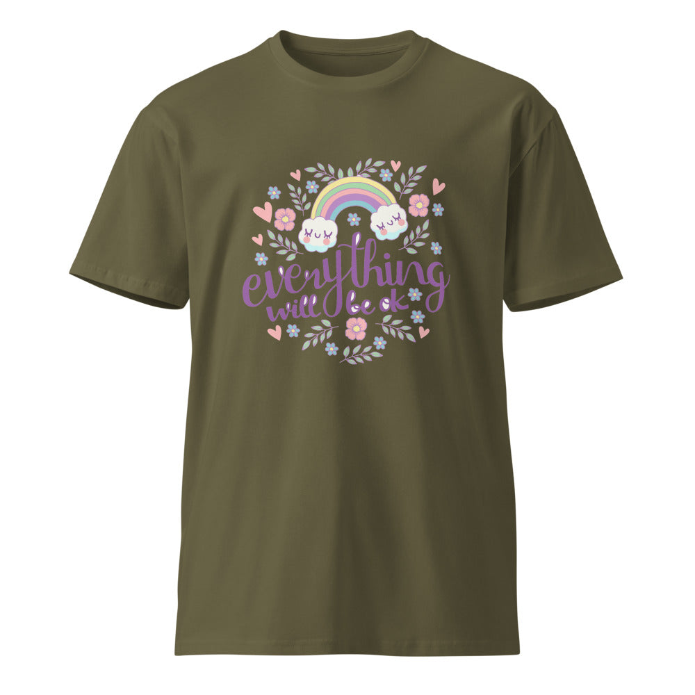 Rainbow - Everything will be ok | Unisex Premium T-Shirt | AS Colour 5001T