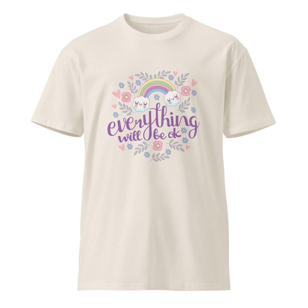 Rainbow - Everything will be ok | Unisex Premium T-Shirt | AS Colour 5001T