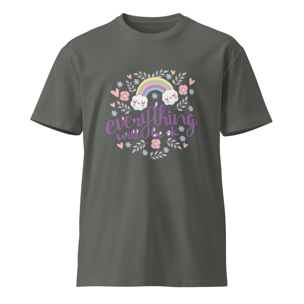 Rainbow - Everything will be ok | Unisex Premium T-Shirt | AS Colour 5001T