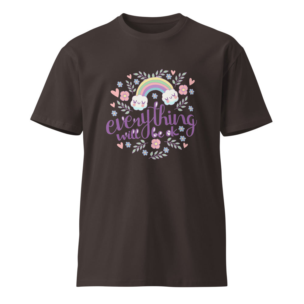 Rainbow - Everything will be ok | Unisex Premium T-Shirt | AS Colour 5001T