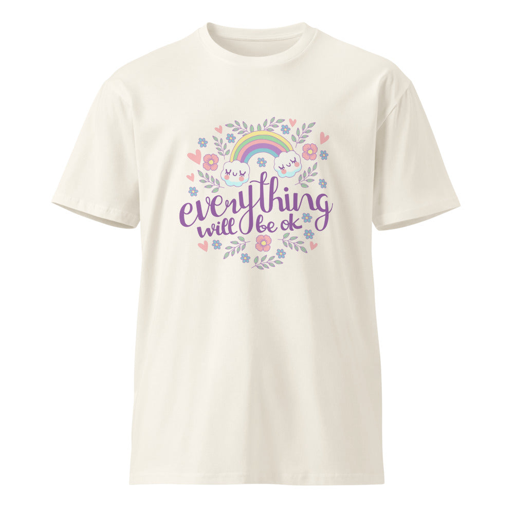 Rainbow - Everything will be ok | Unisex Premium T-Shirt | AS Colour 5001T