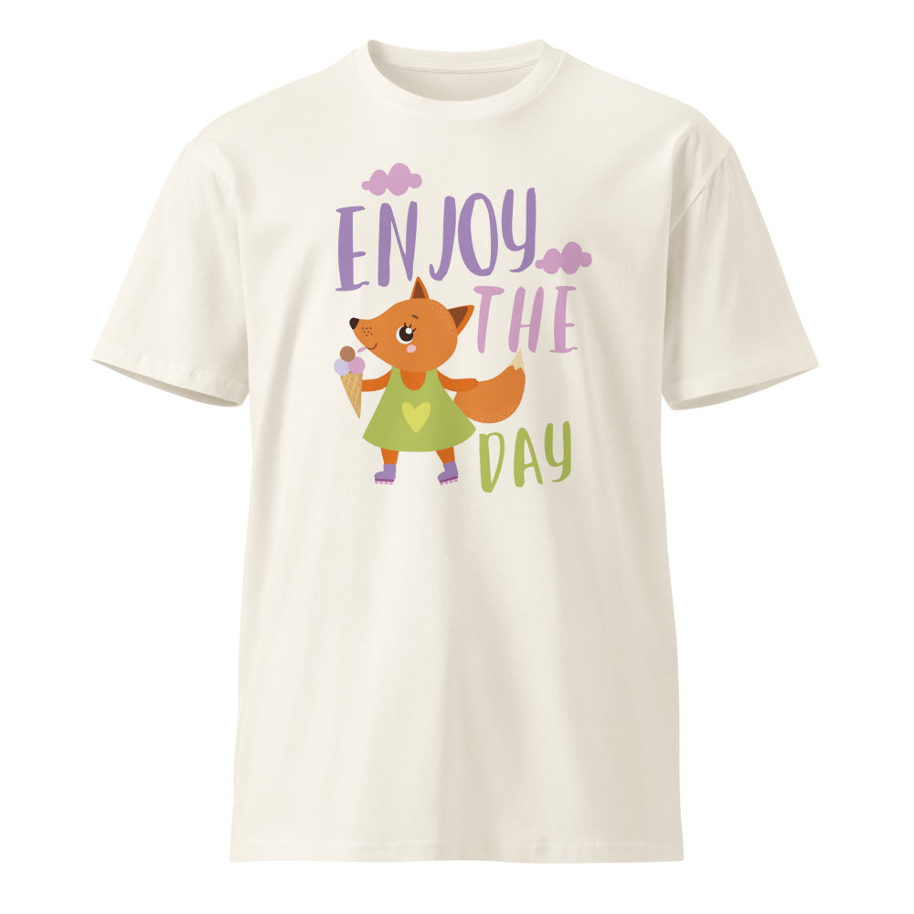 Orange fox - Ẹnoy the day | Unisex Premium T-Shirt | AS Colour 5001T