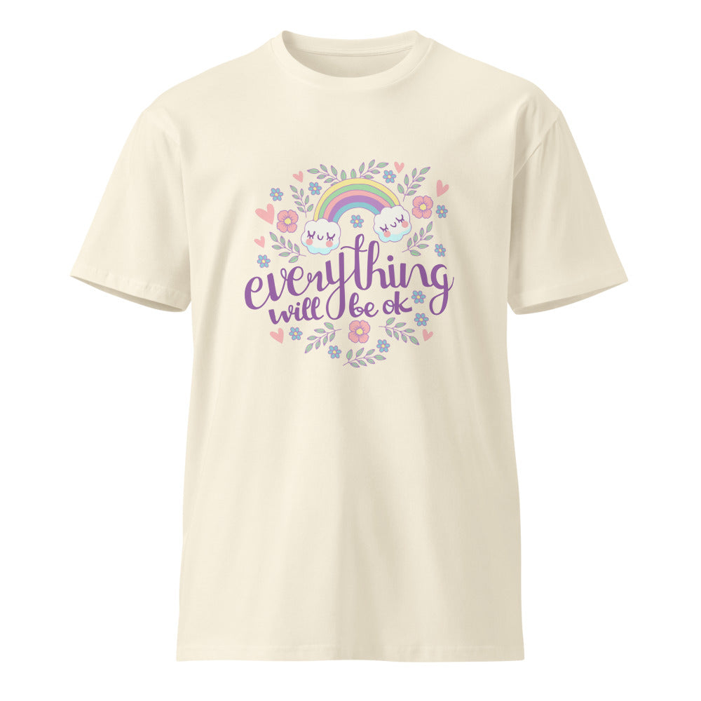 Rainbow - Everything will be ok | Unisex Premium T-Shirt | AS Colour 5001T