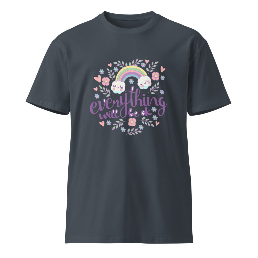 Rainbow - Everything will be ok | Unisex Premium T-Shirt | AS Colour 5001T