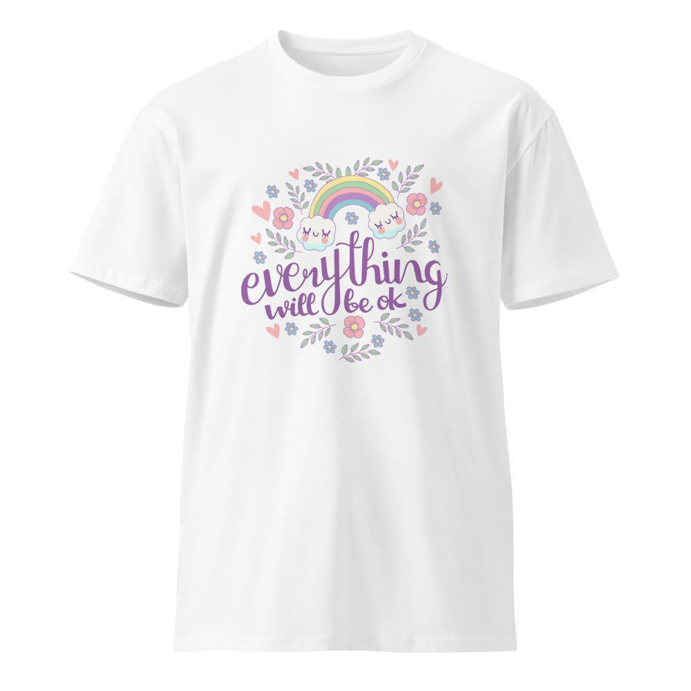 Rainbow - Everything will be ok | Unisex Premium T-Shirt | AS Colour 5001T