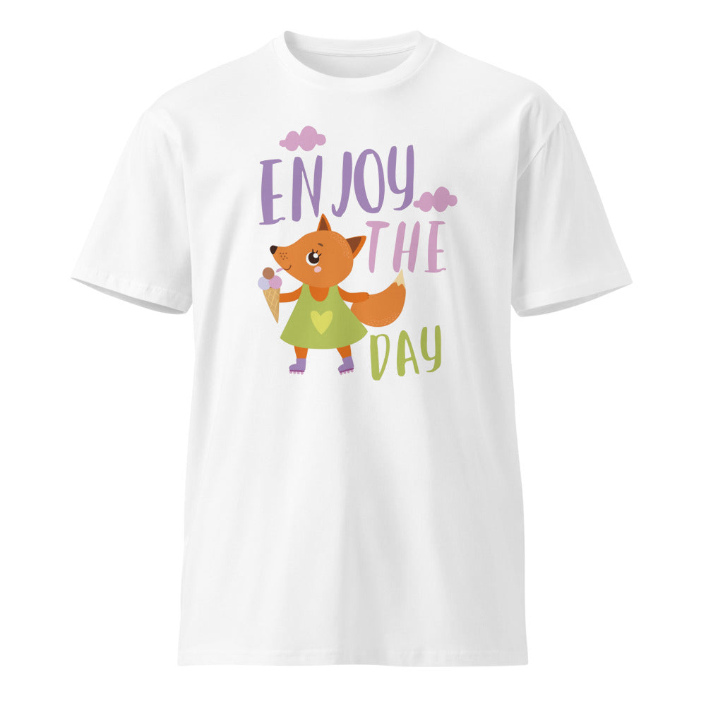 Orange fox - Ẹnoy the day | Unisex Premium T-Shirt | AS Colour 5001T
