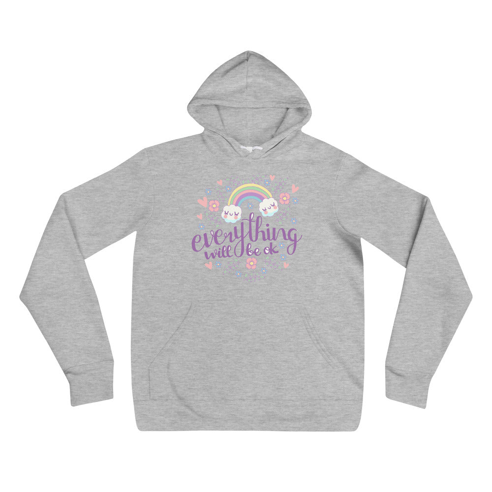 Rainbow - Everything will be ok | Unisex Pullover Hoodie | Bella + Canvas 3719