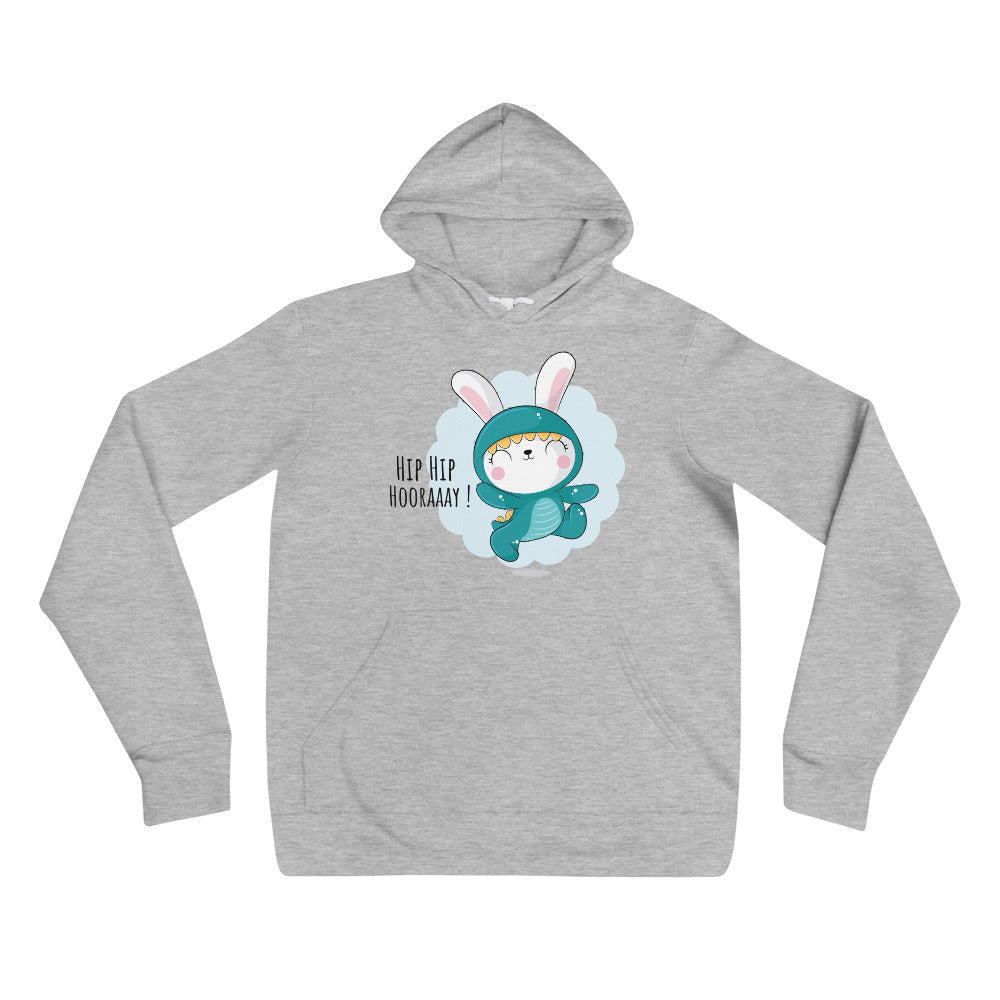 Green rabbit - HIP HIP HOORAAAY | Unisex Pullover Hoodie | Bella + Canvas 3719