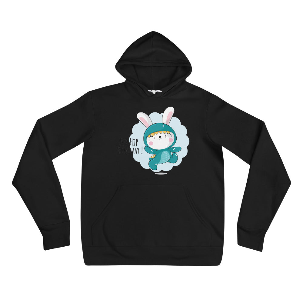 Green rabbit - HIP HIP HOORAAAY | Unisex Pullover Hoodie | Bella + Canvas 3719