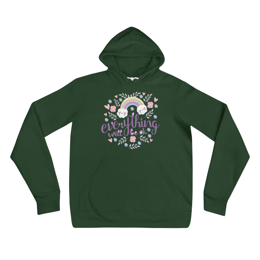 Rainbow - Everything will be ok | Unisex Pullover Hoodie | Bella + Canvas 3719