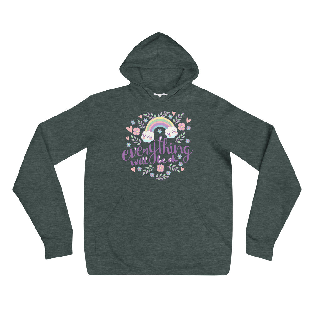 Rainbow - Everything will be ok | Unisex Pullover Hoodie | Bella + Canvas 3719