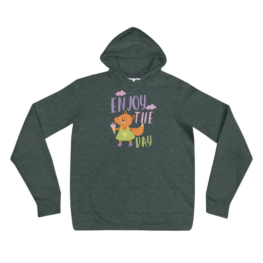 Orange fox - Ẹnoy the day | Unisex Pullover Hoodie | Bella + Canvas 3719
