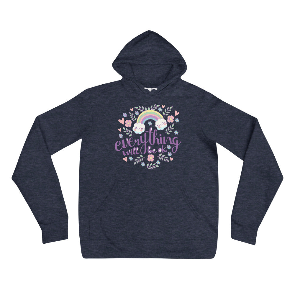 Rainbow - Everything will be ok | Unisex Pullover Hoodie | Bella + Canvas 3719