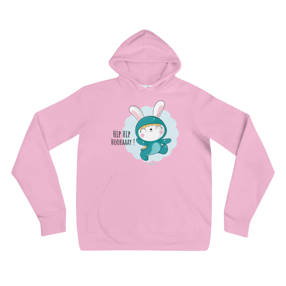 Green rabbit - HIP HIP HOORAAAY | Unisex Pullover Hoodie | Bella + Canvas 3719