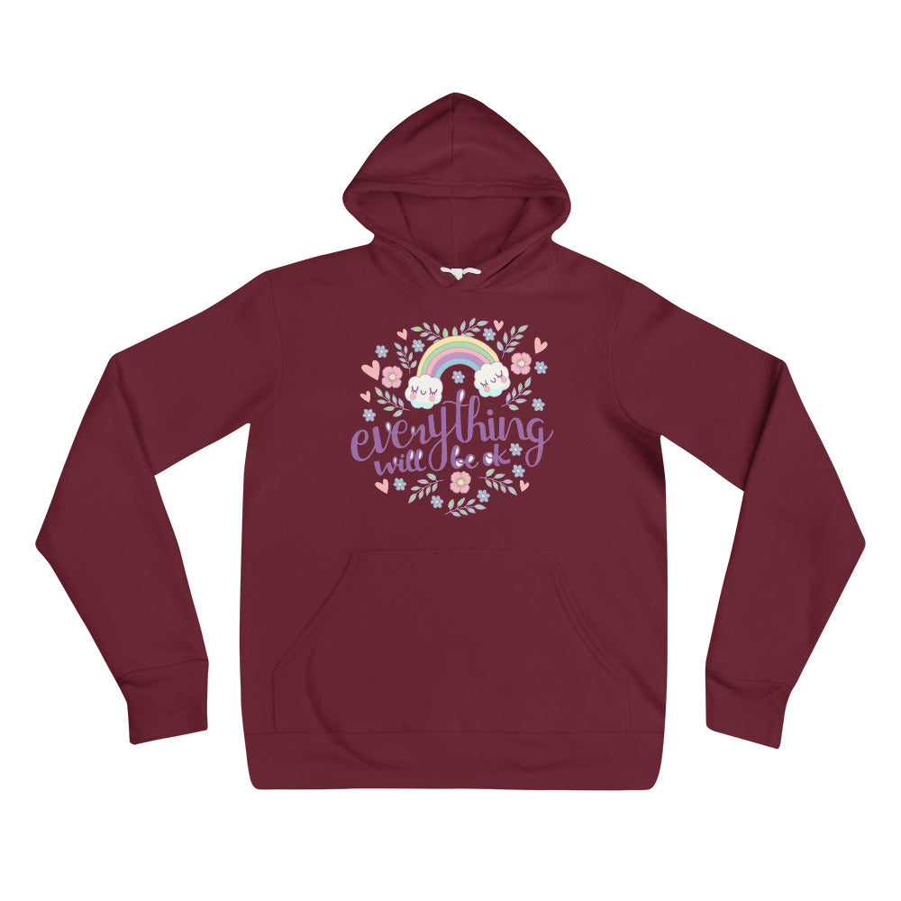 Rainbow - Everything will be ok | Unisex Pullover Hoodie | Bella + Canvas 3719