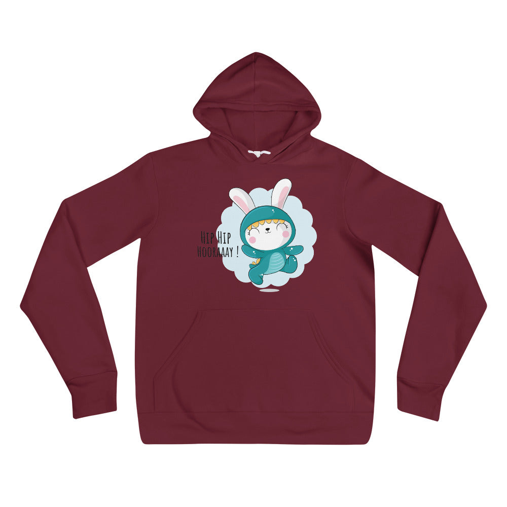 Green rabbit - HIP HIP HOORAAAY | Unisex Pullover Hoodie | Bella + Canvas 3719