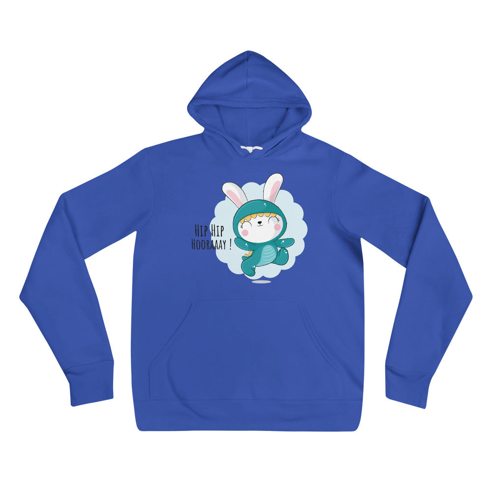 Green rabbit - HIP HIP HOORAAAY | Unisex Pullover Hoodie | Bella + Canvas 3719