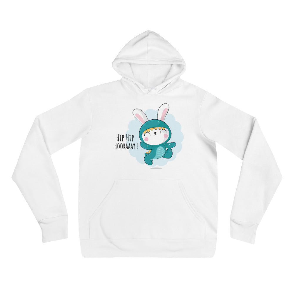 Green rabbit - HIP HIP HOORAAAY | Unisex Pullover Hoodie | Bella + Canvas 3719