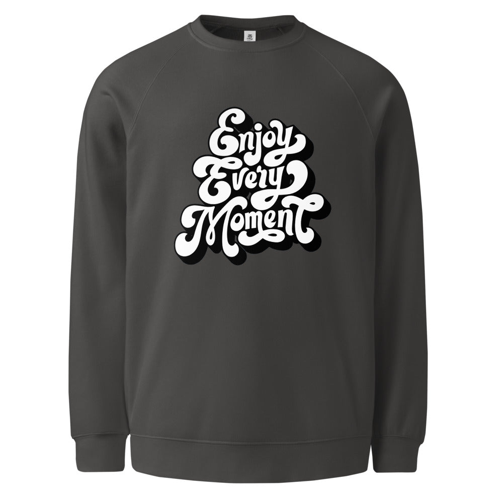 Enjoy every moments white | Unisex Raglan Sweatshirt | AS Colour 5100