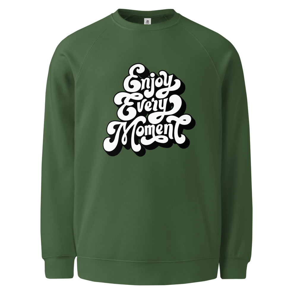 Enjoy every moments white | Unisex Raglan Sweatshirt | AS Colour 5100