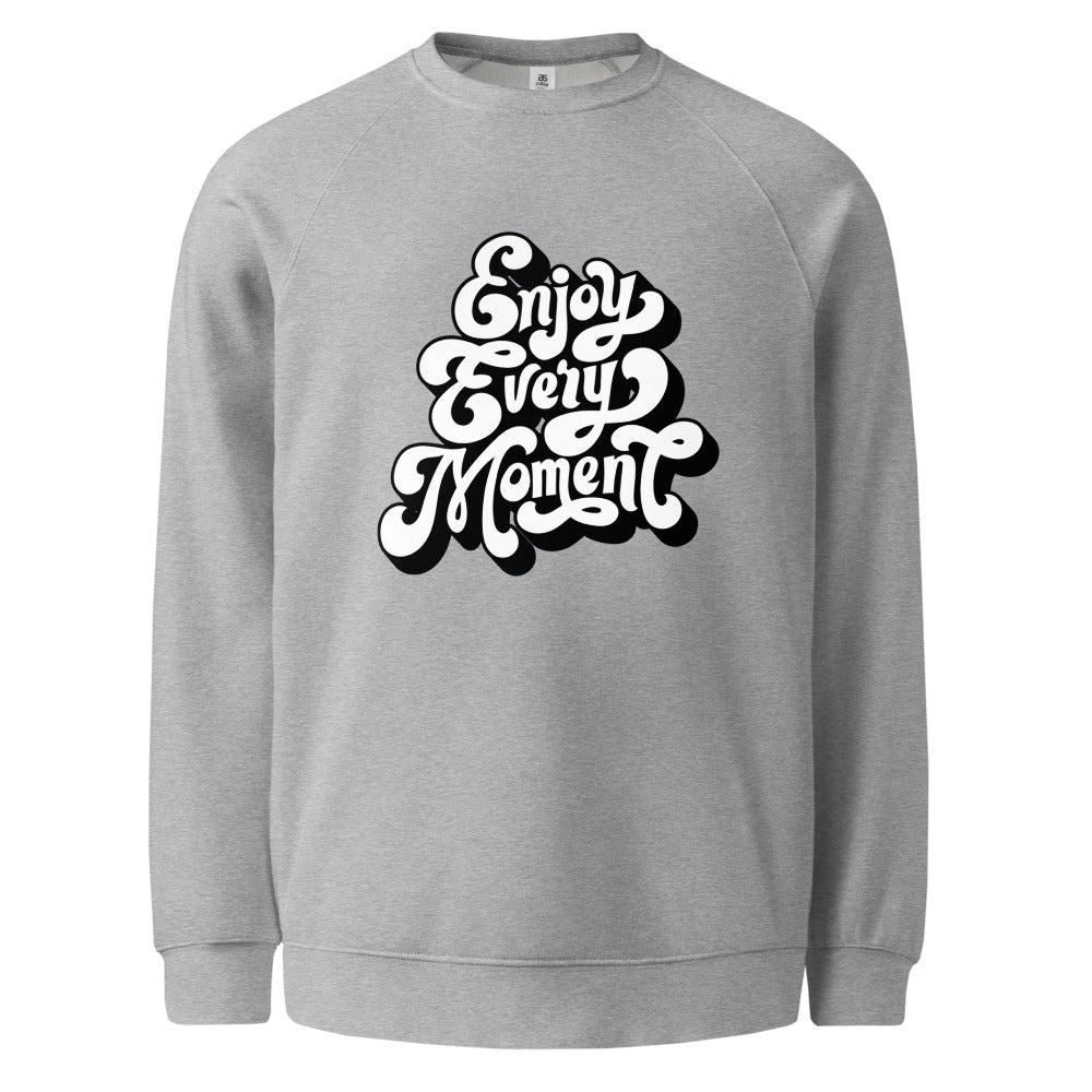 Enjoy every moments white | Unisex Raglan Sweatshirt | AS Colour 5100