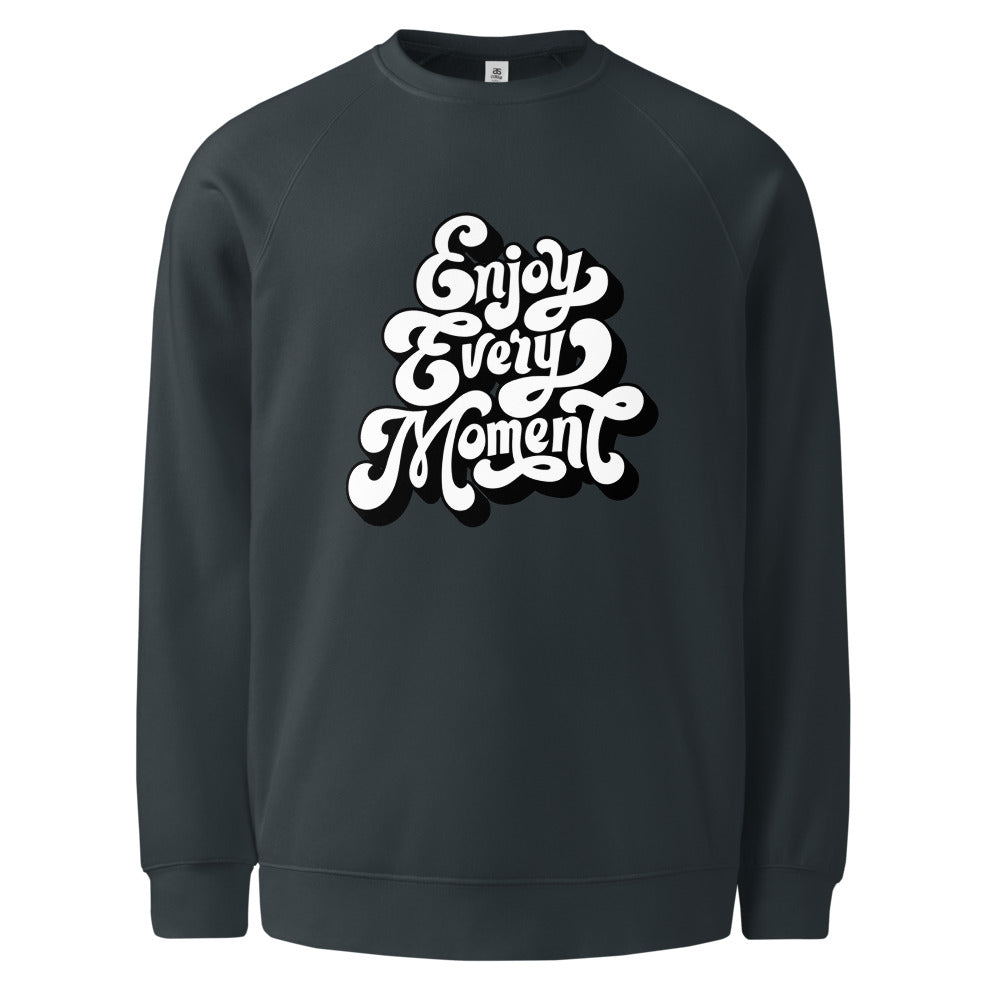 Enjoy every moments white | Unisex Raglan Sweatshirt | AS Colour 5100