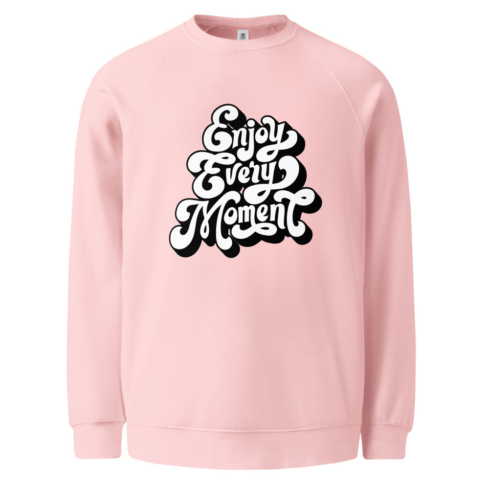 Enjoy every moments white | Unisex Raglan Sweatshirt | AS Colour 5100