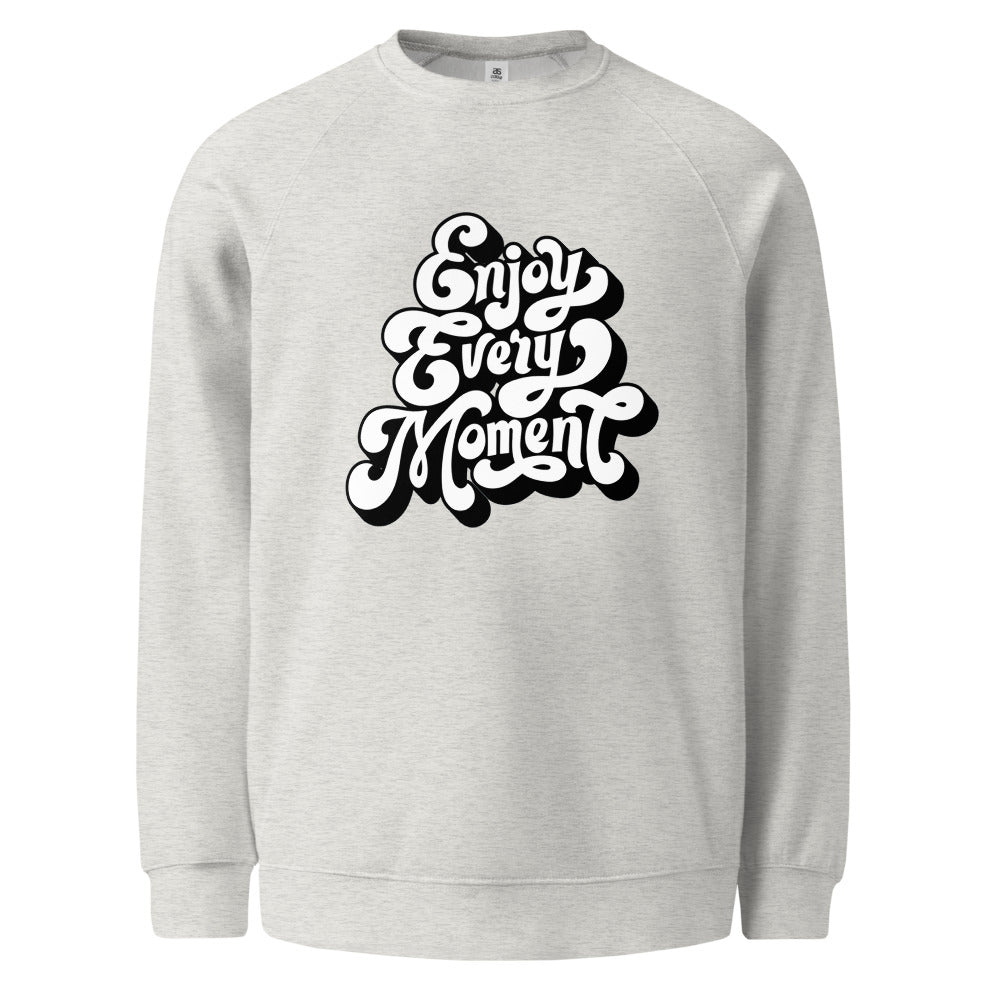 Enjoy every moments white | Unisex Raglan Sweatshirt | AS Colour 5100