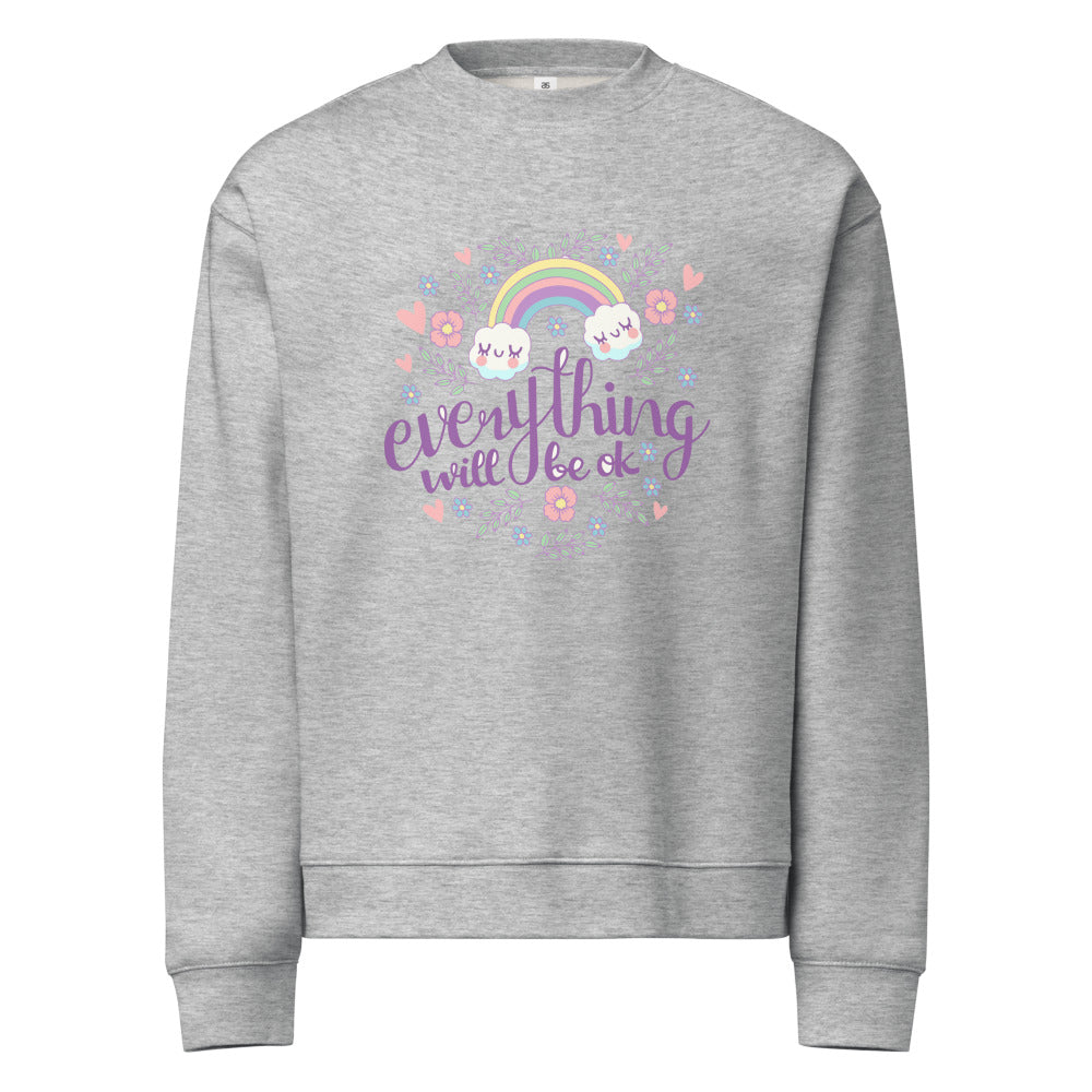 Rainbow - Everything will be ok | Unisex Relax Crew Neck Sweatshirt | AS Colour 5160