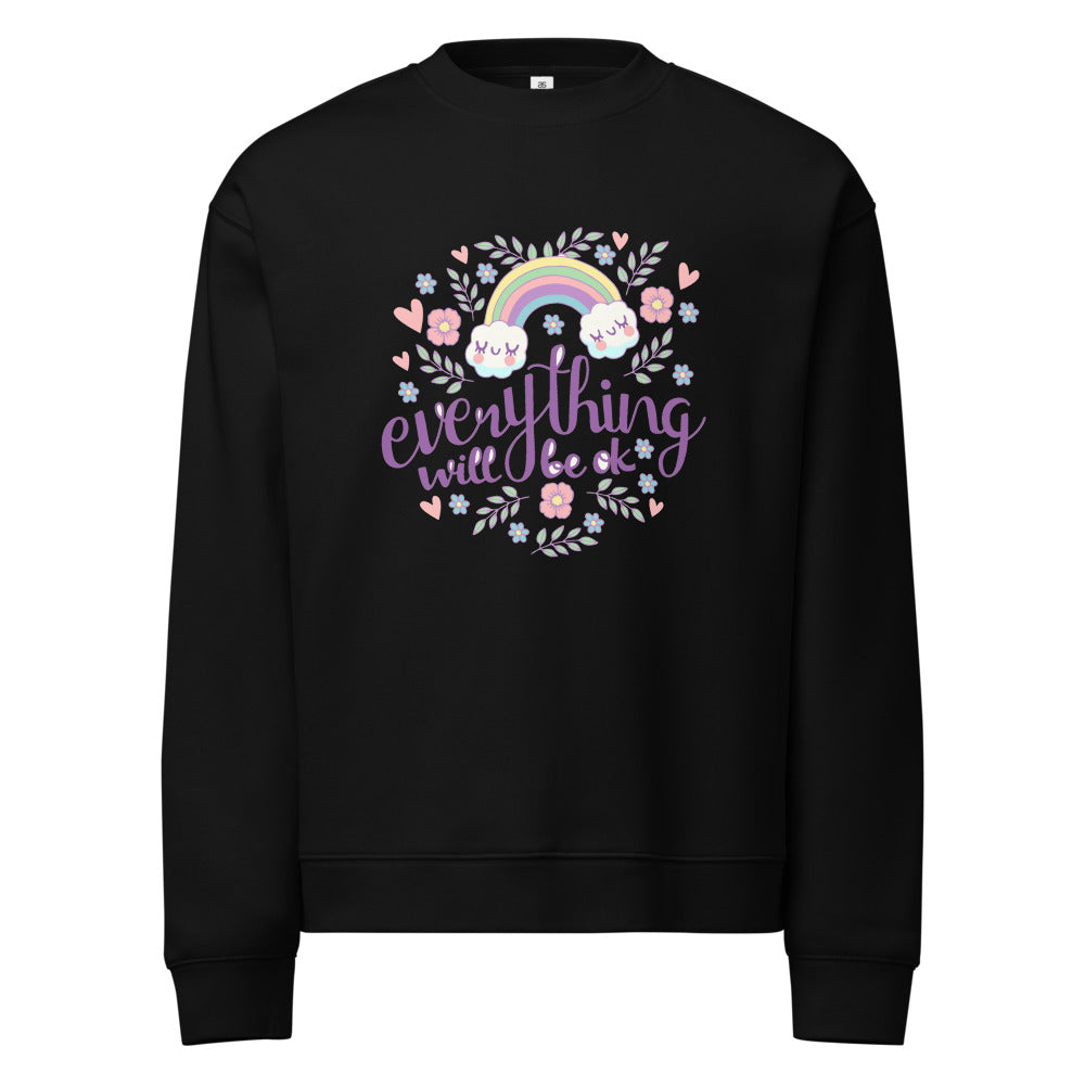 Rainbow - Everything will be ok | Unisex Relax Crew Neck Sweatshirt | AS Colour 5160