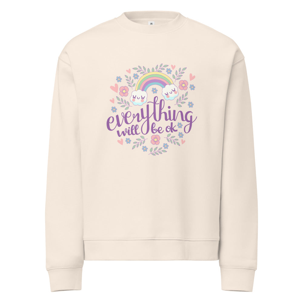 Rainbow - Everything will be ok | Unisex Relax Crew Neck Sweatshirt | AS Colour 5160