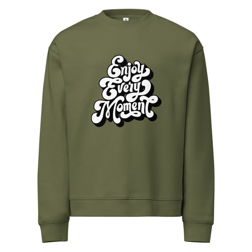 Enjoy every moments white | Unisex Relax Crew Neck Sweatshirt | AS Colour 5160
