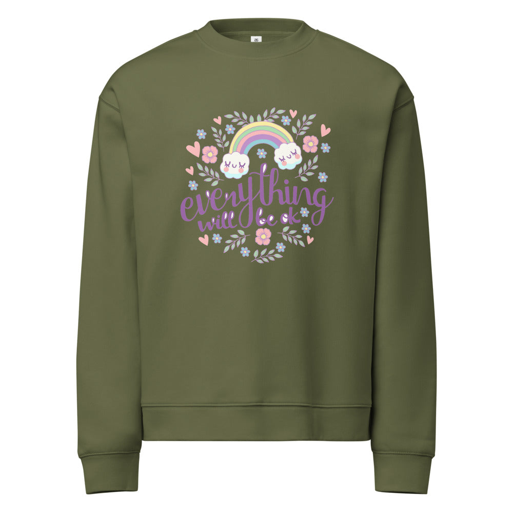 Rainbow - Everything will be ok | Unisex Relax Crew Neck Sweatshirt | AS Colour 5160