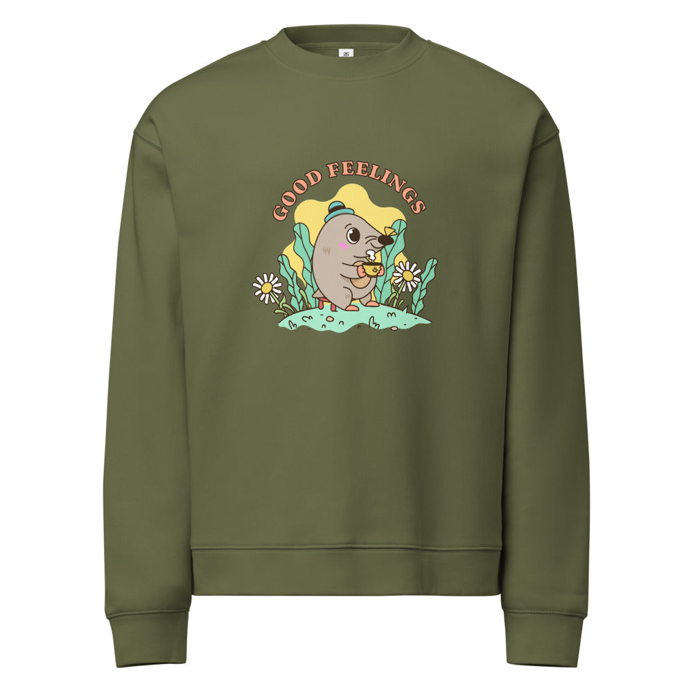 Good feelings | Unisex Relax Crew Neck Sweatshirt | AS Colour 5160