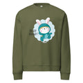 Green rabbit - HIP HIP HOORAAAY | Unisex Relax Crew Neck Sweatshirt | AS Colour 5160