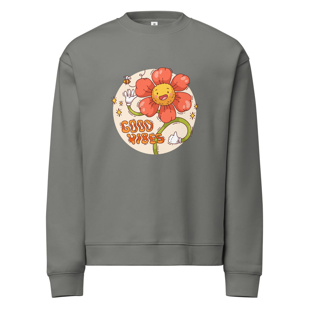 Good vides | Unisex Relax Crew Neck Sweatshirt | AS Colour 5160