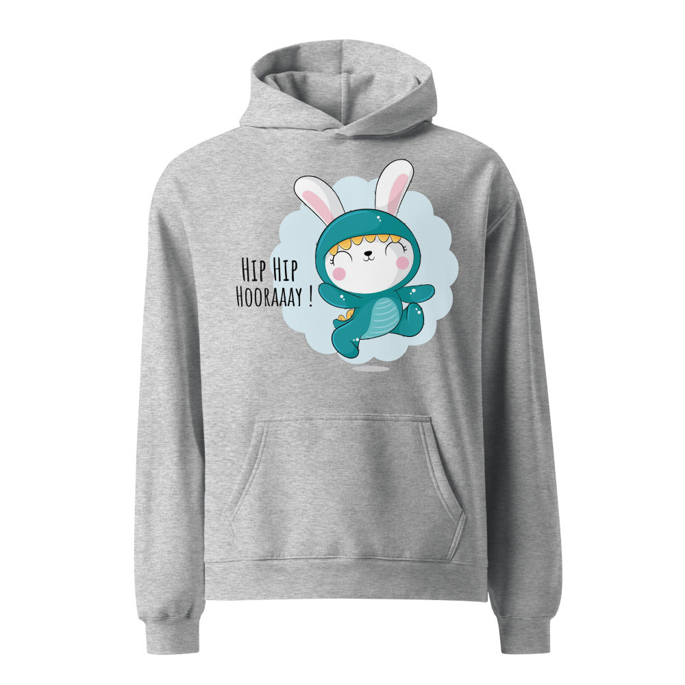 Green rabbit - HIP HIP HOORAAAY | Unisex Relax Hoodie | AS Colour 5161
