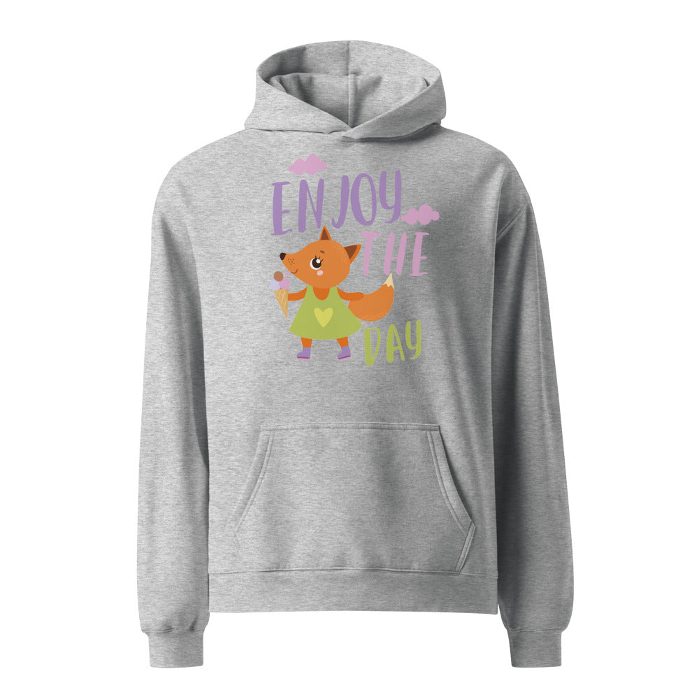Orange fox - Ẹnoy the day | Unisex Relax Hoodie | AS Colour 5161