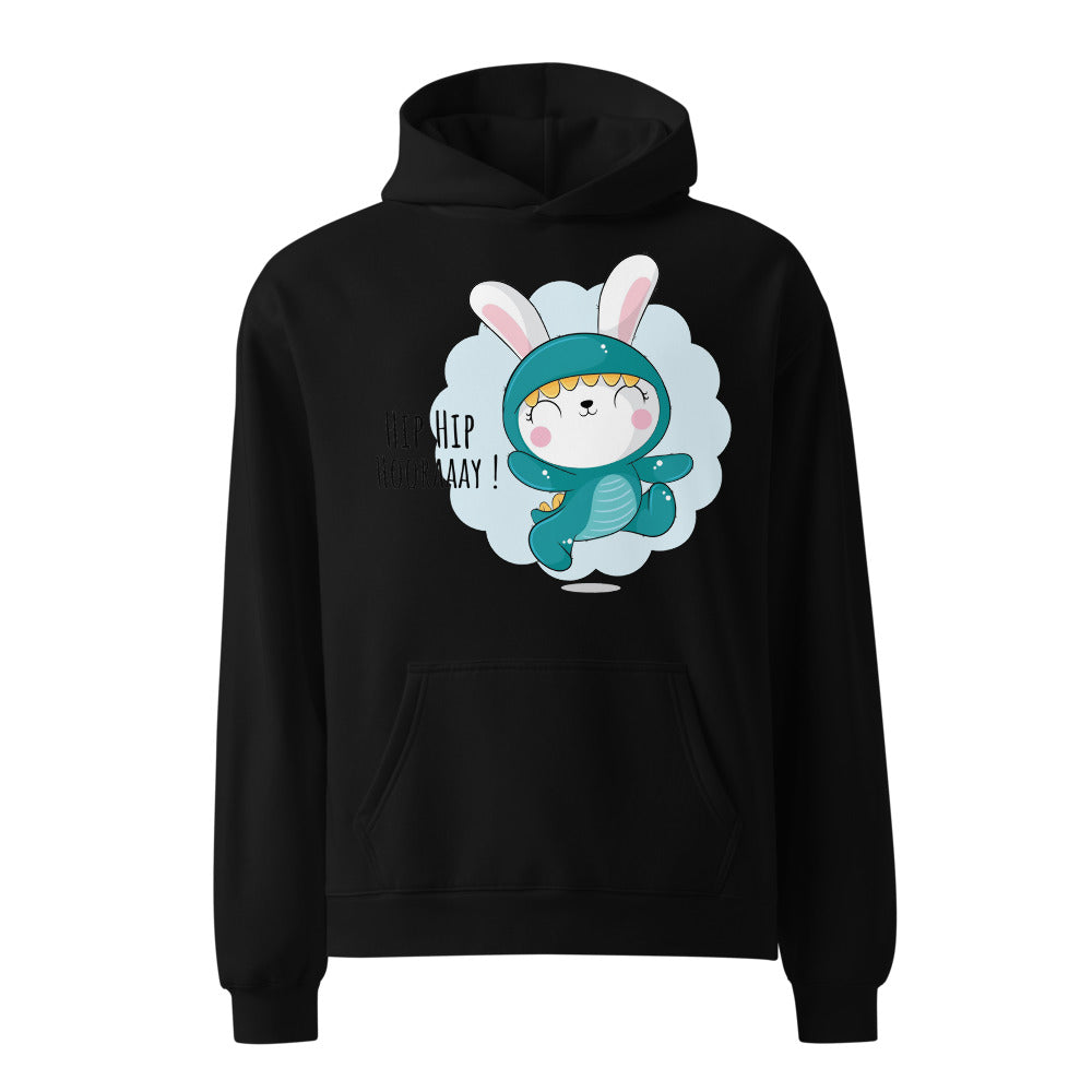 Green rabbit - HIP HIP HOORAAAY | Unisex Relax Hoodie | AS Colour 5161