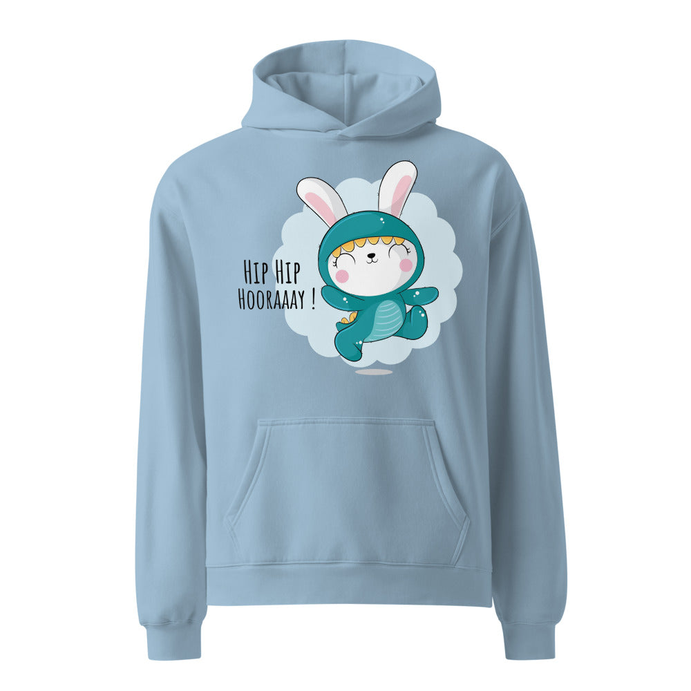 Green rabbit - HIP HIP HOORAAAY | Unisex Relax Hoodie | AS Colour 5161