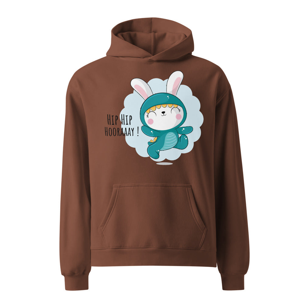 Green rabbit - HIP HIP HOORAAAY | Unisex Relax Hoodie | AS Colour 5161