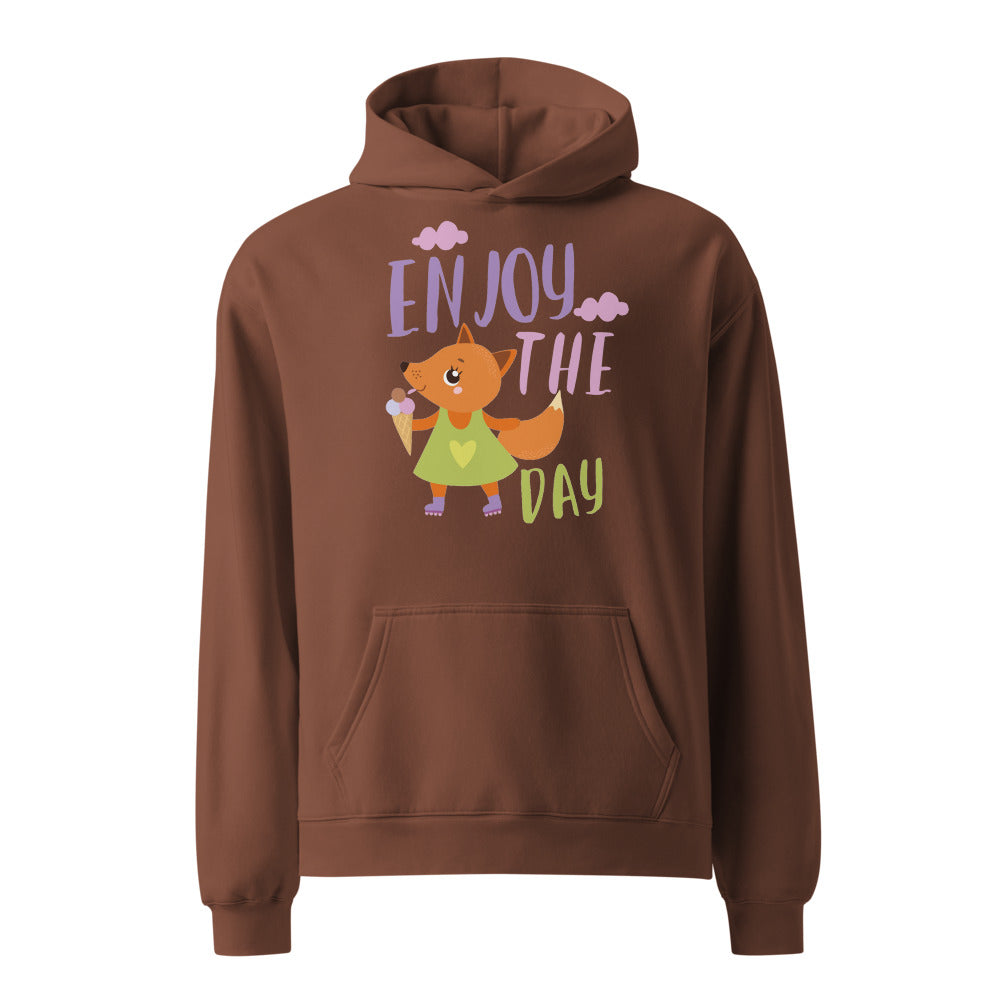 Orange fox - Ẹnoy the day | Unisex Relax Hoodie | AS Colour 5161
