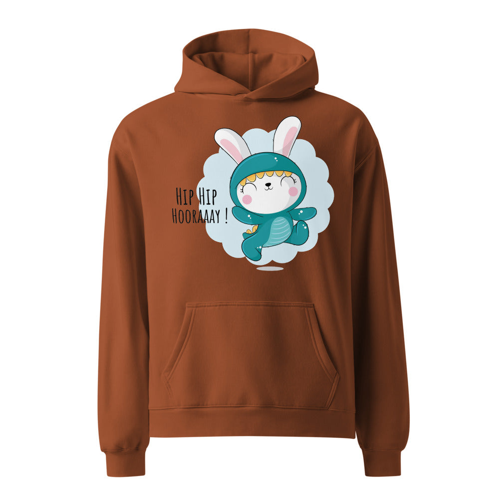 Green rabbit - HIP HIP HOORAAAY | Unisex Relax Hoodie | AS Colour 5161